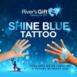 Shine Blue Temporary Tattoo