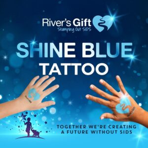 Shine Blue Temporary Tattoo
